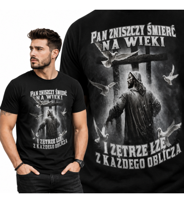 Koszulka Chrześcijańska Pan zniszczy śmierć